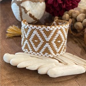 Modern Boho Wide Cuff Woven Bracelets